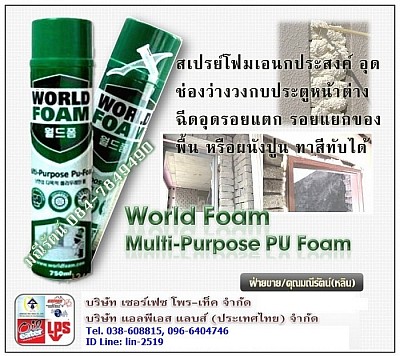 World Foam P.U.Foam สเปรย์โฟมเอนกประสงค์